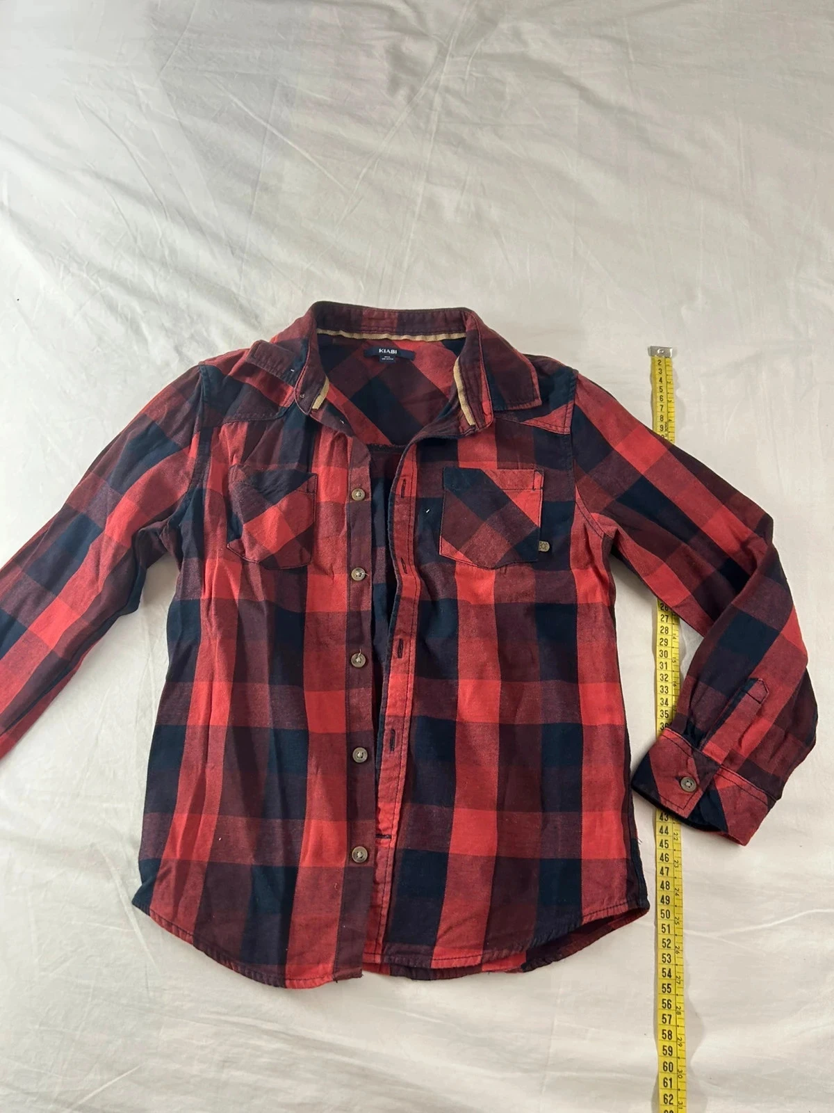 Chemise à carreaux noir rouge kiabi